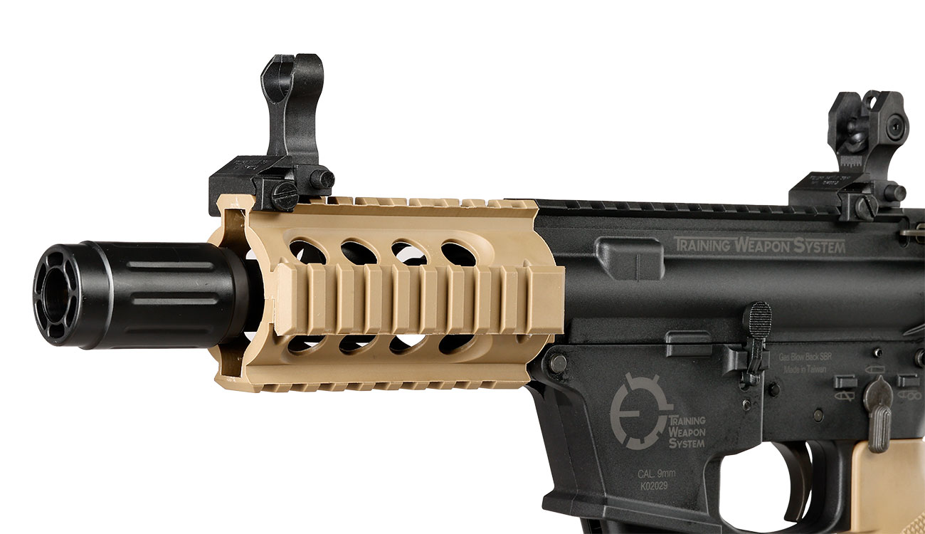 King Arms TWS 9mm SBR Lite Polymergehuse Gas-Blow-Back 6mm BB Dualtone Bild 7