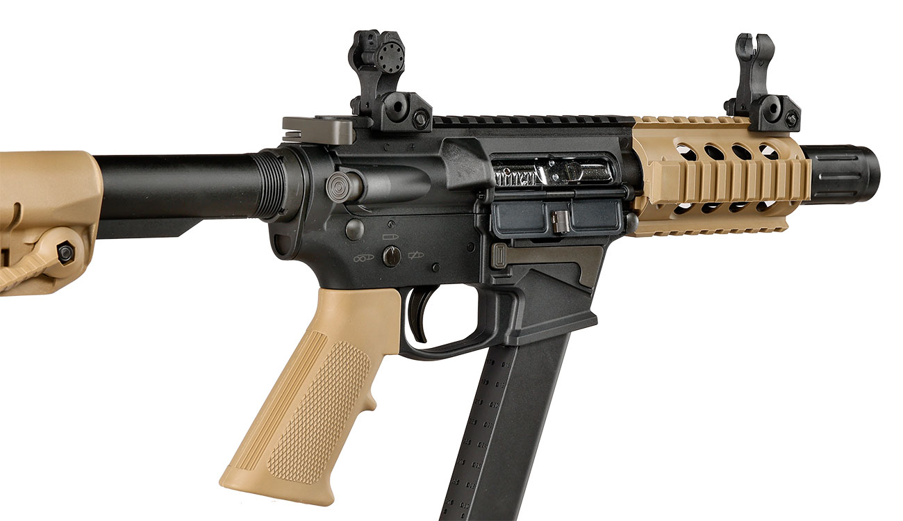 King Arms TWS 9mm SBR Lite Polymergehuse Gas-Blow-Back 6mm BB Dualtone Bild 9
