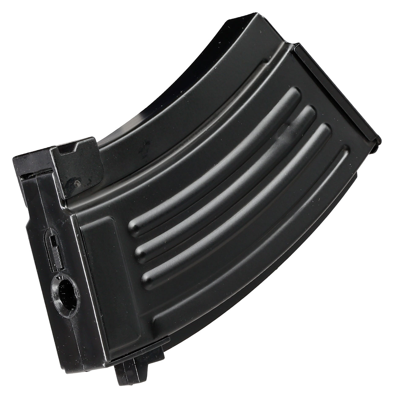 Double Bell AK47 Stahlblech-Magazin Low-Cap 85 Schuss Short-Type schwarz