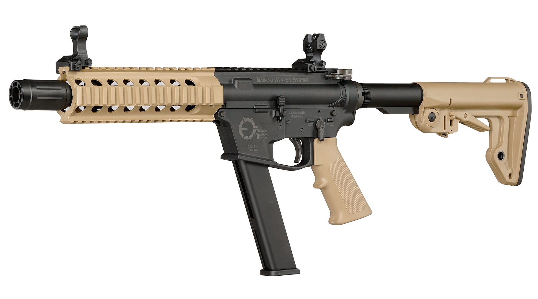 King Arms TWS 9mm Carbine Lite Polymergehuse Gas-Blow-Back 6mm BB Dualtone