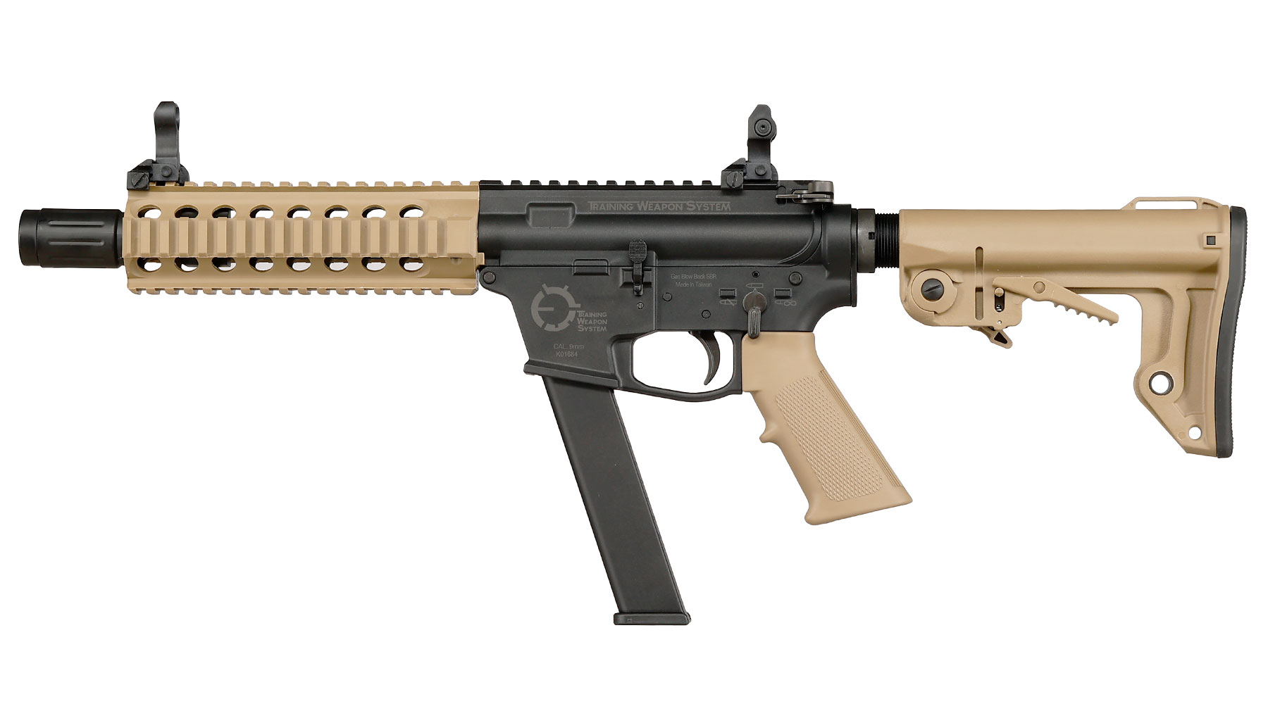 King Arms TWS 9mm Carbine Lite Polymergehuse Gas-Blow-Back 6mm BB Dualtone Bild 1