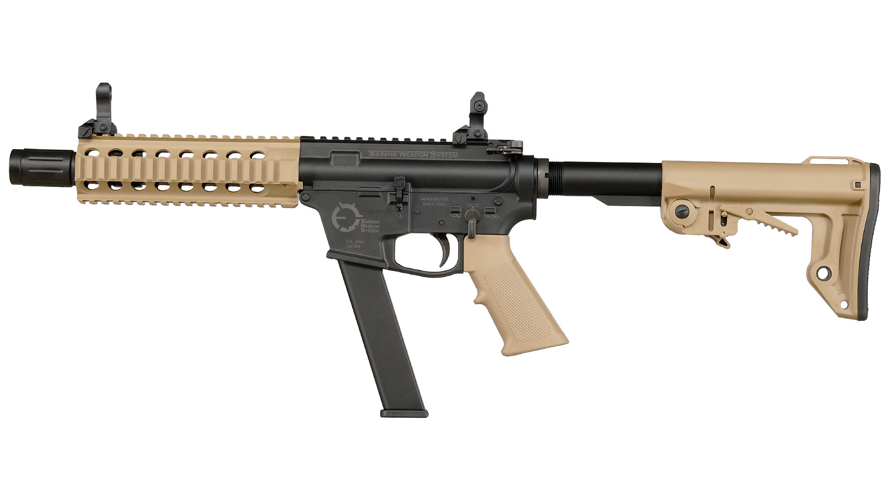 King Arms TWS 9mm Carbine Lite Polymergehuse Gas-Blow-Back 6mm BB Dualtone Bild 2