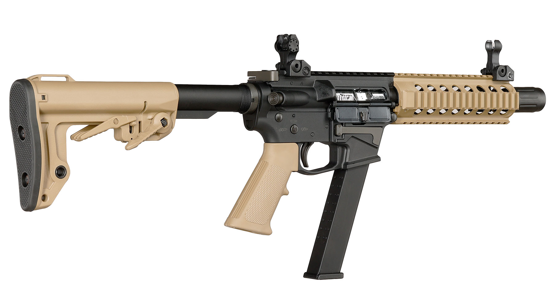 King Arms TWS 9mm Carbine Lite Polymergehuse Gas-Blow-Back 6mm BB Dualtone Bild 4
