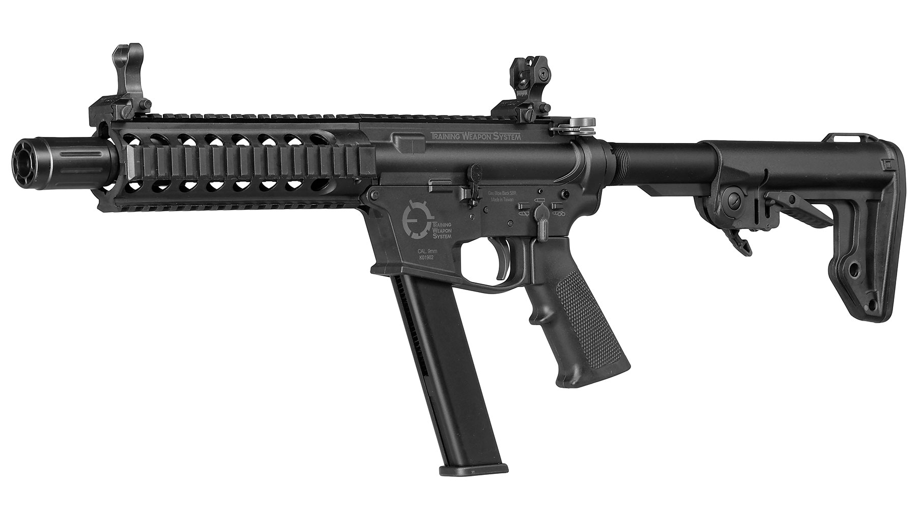 King Arms TWS 9mm Carbine Lite Polymergehuse Gas-Blow-Back 6mm BB schwarz