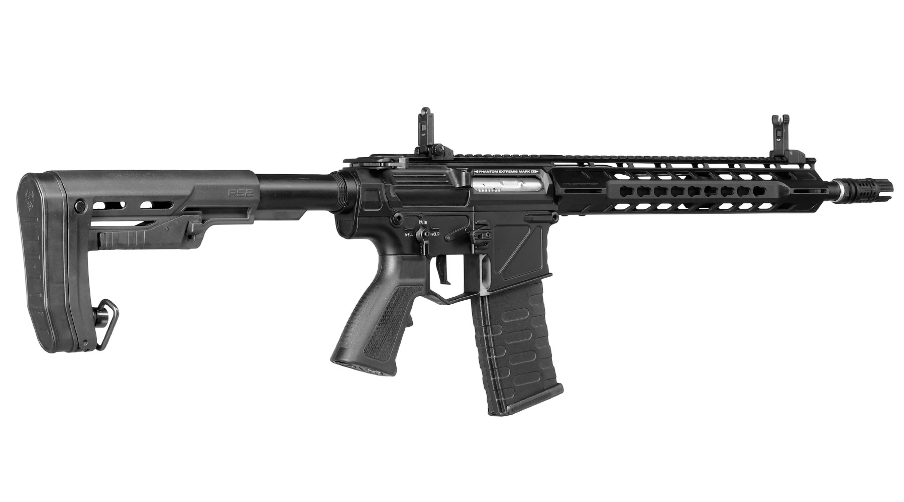 APS Phantom Extremis Rifle MK2 R2 eSilver Edge SDU-MosFet 2.0 Vollmetall S-AEG 6mm BB schwarz Bild 3