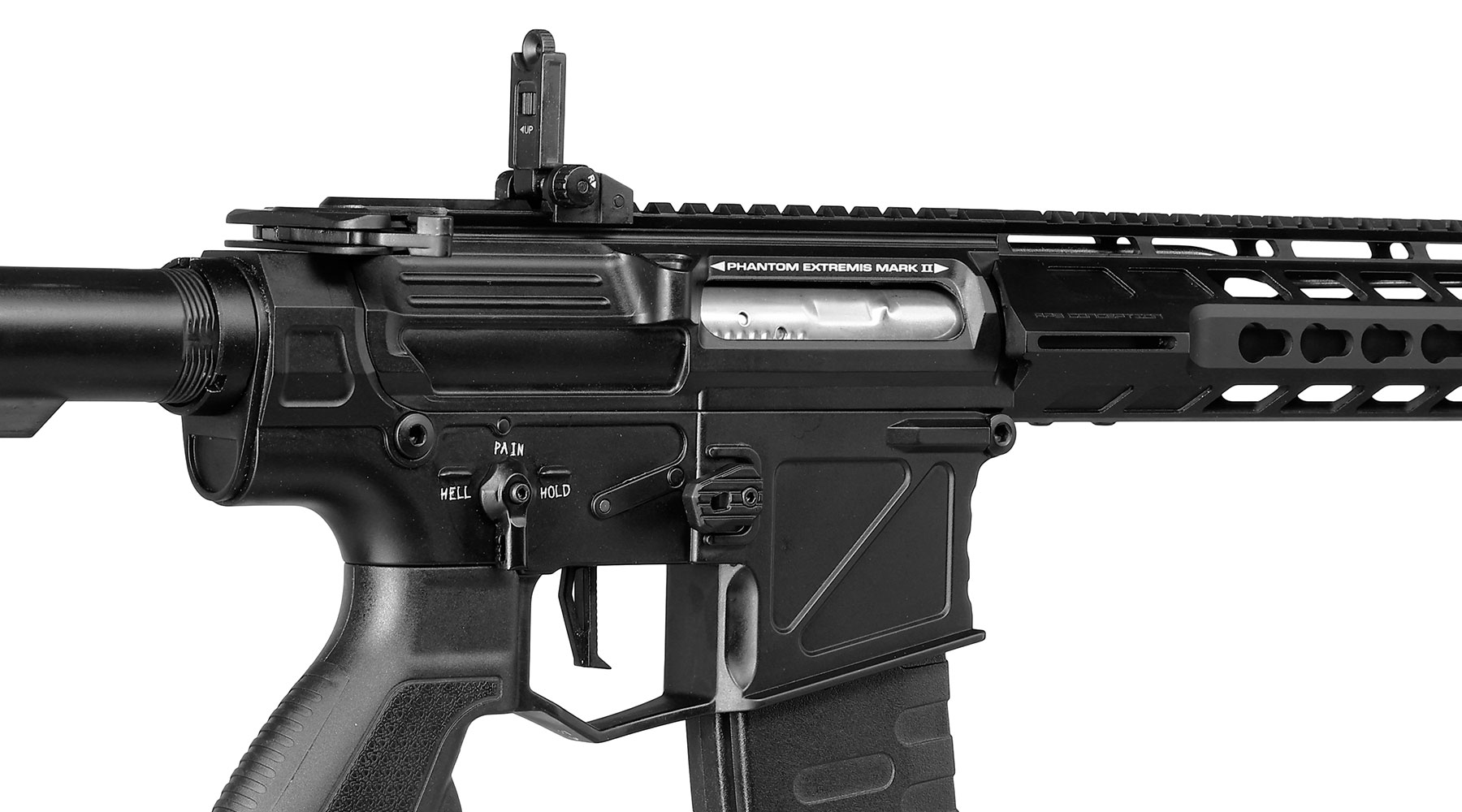 APS Phantom Extremis Rifle MK2 R2 eSilver Edge SDU-MosFet 2.0 Vollmetall S-AEG 6mm BB schwarz Bild 8