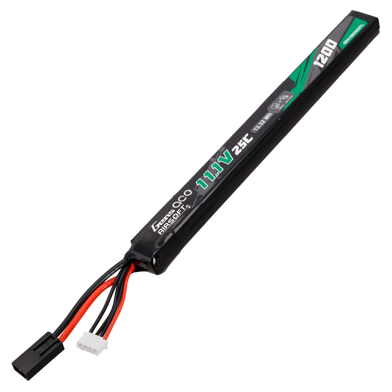 Gens Ace Airsoft LiPo Akku 11,1V 1200mAh 25C / 80C Stick-Type m. Mini-Tam Anschluss Bild 1