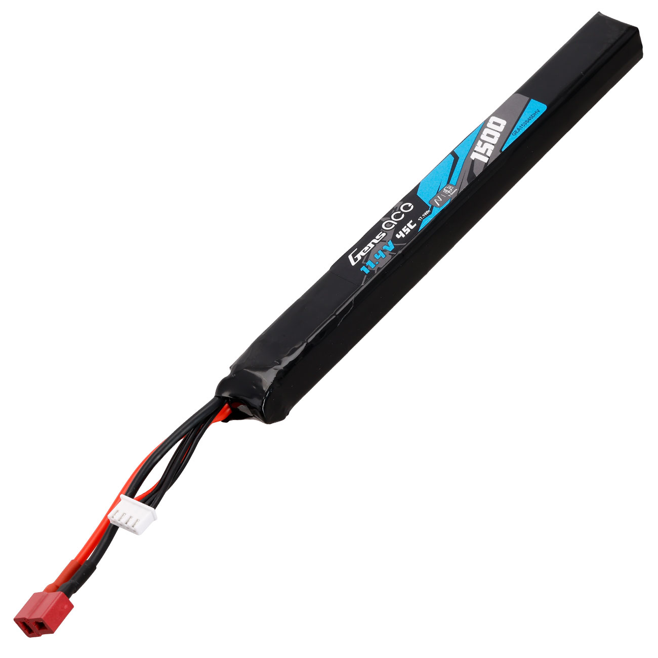 Gens Ace Airsoft LiPo LiHV Akku 11,4V 1500mAh 45C Stick-Type m. T-Stecker Anschluss Bild 1