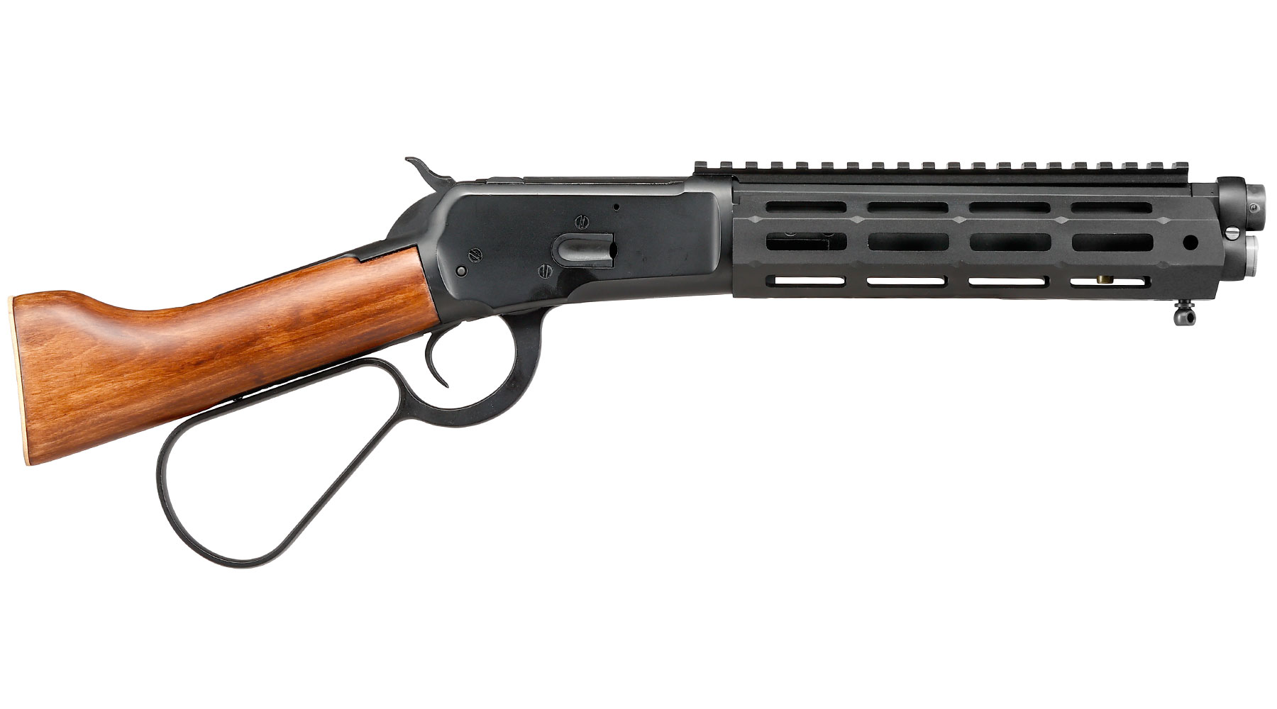 A&K M1873R Short LOCK Unterhebelrepetiergewehr Gas-Bolt-Action 6mm BB schwarz - Echtholz Version Bild 2