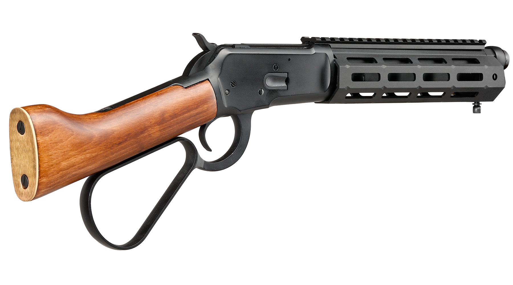 A&K M1873R Short LOCK Unterhebelrepetiergewehr Gas-Bolt-Action 6mm BB schwarz - Echtholz Version Bild 4