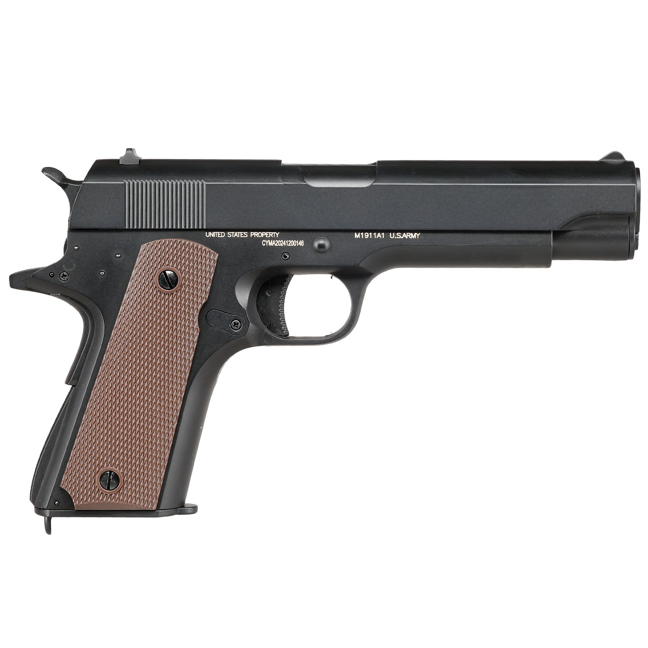 Cybergun Colt M1911A1 mit Metallschlitten Komplettset AEP 6mm BB schwarz - MosFet / LiPo Version Bild 2