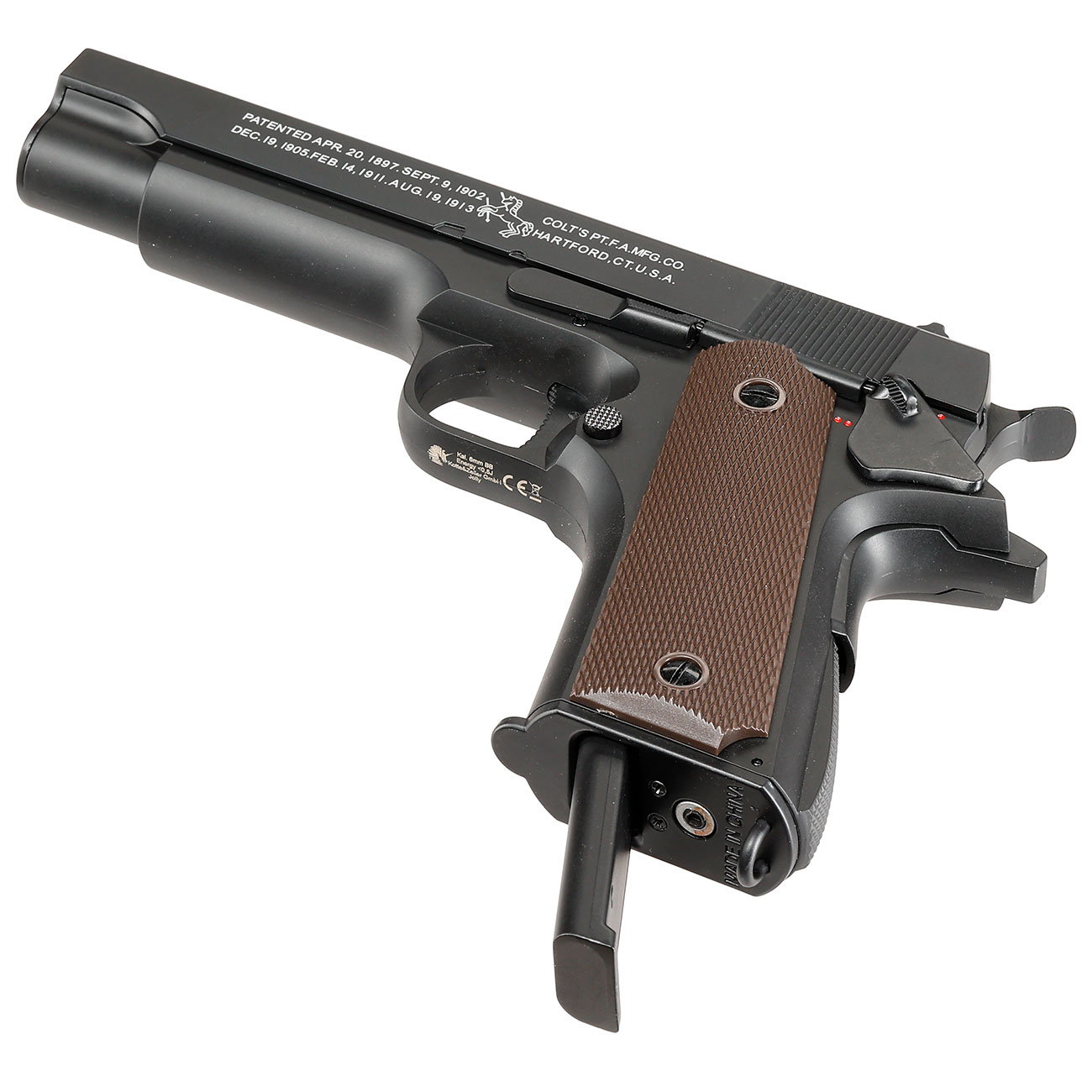 Cybergun Colt M1911A1 mit Metallschlitten Komplettset AEP 6mm BB schwarz - MosFet / LiPo Version Bild 4