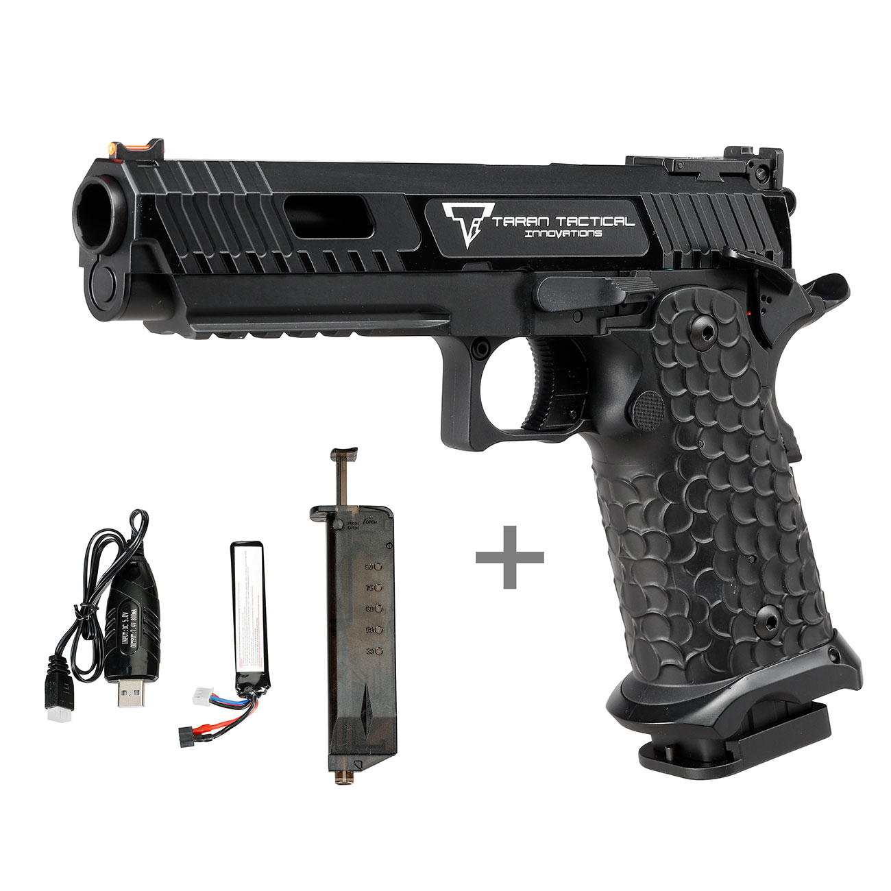 EMG / TTI Innovations Combat Master 2011 JW3 mit Metallschlitten Komplettset AEP 6mm BB schwarz - MosFet / LiPo Version