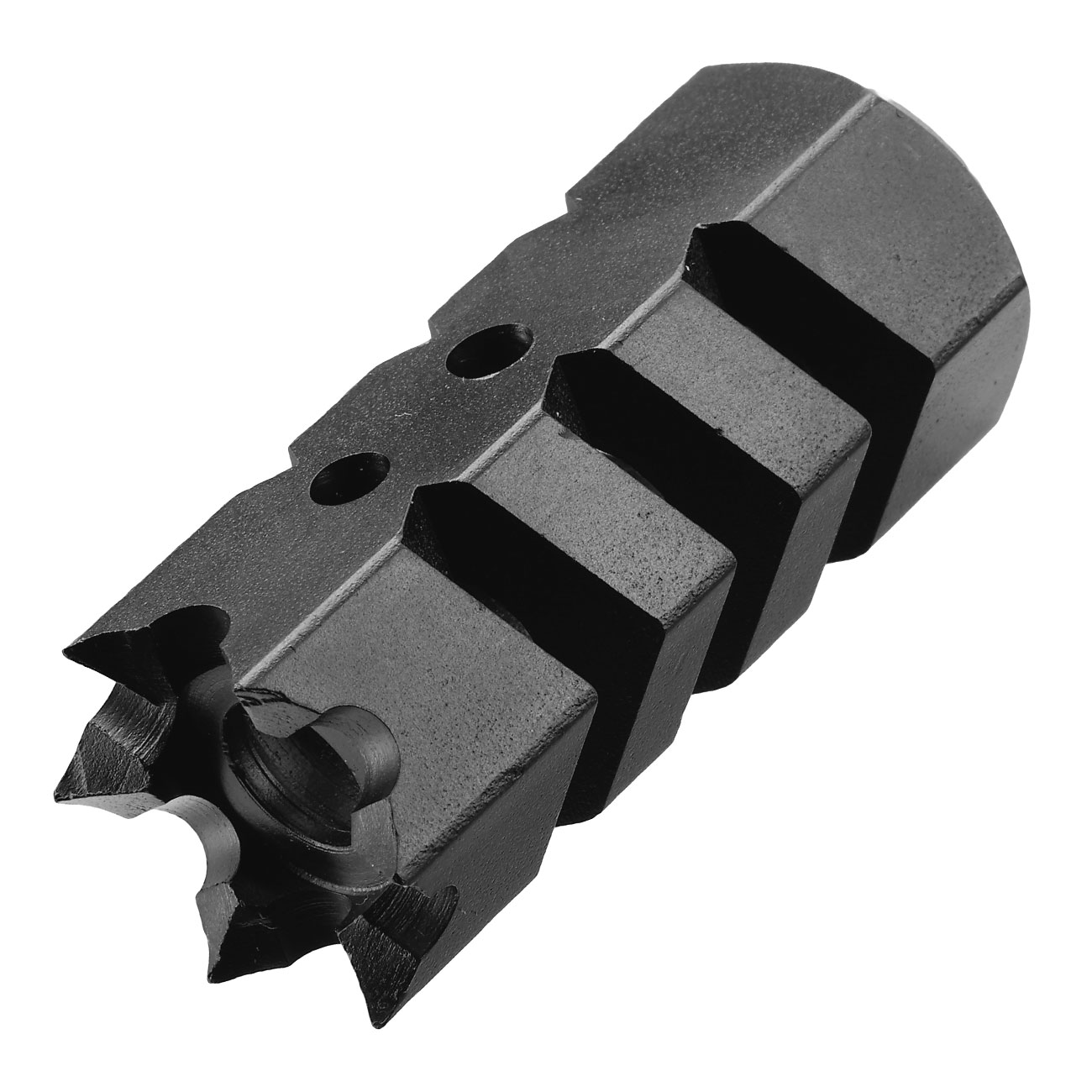 Evolution CNC Stahl Shark Flash-Suppressor schwarz 14mm-