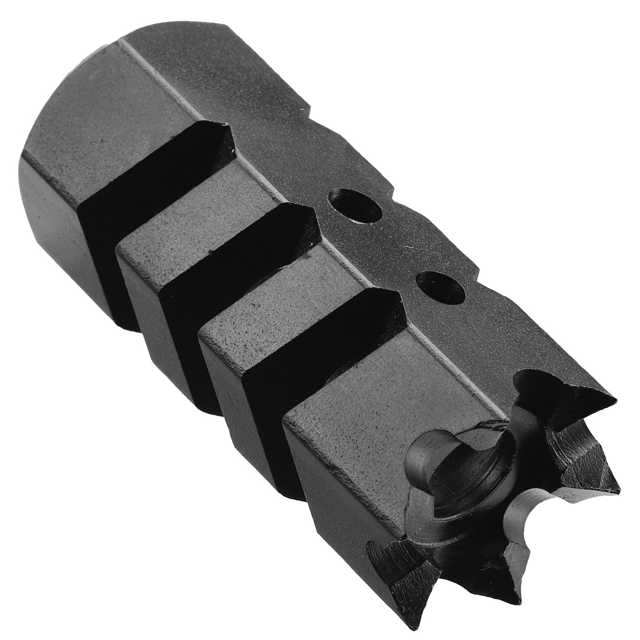 Evolution CNC Stahl Shark Flash-Suppressor schwarz 14mm- Bild 1