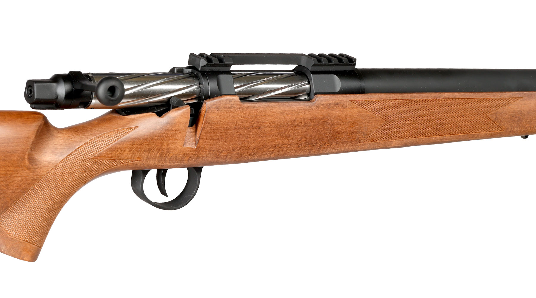 APS / EMG Barrett Fieldcraft Bolt Action Snipergewehr Springer 6mm BB Echtholz / schwarz Bild 9