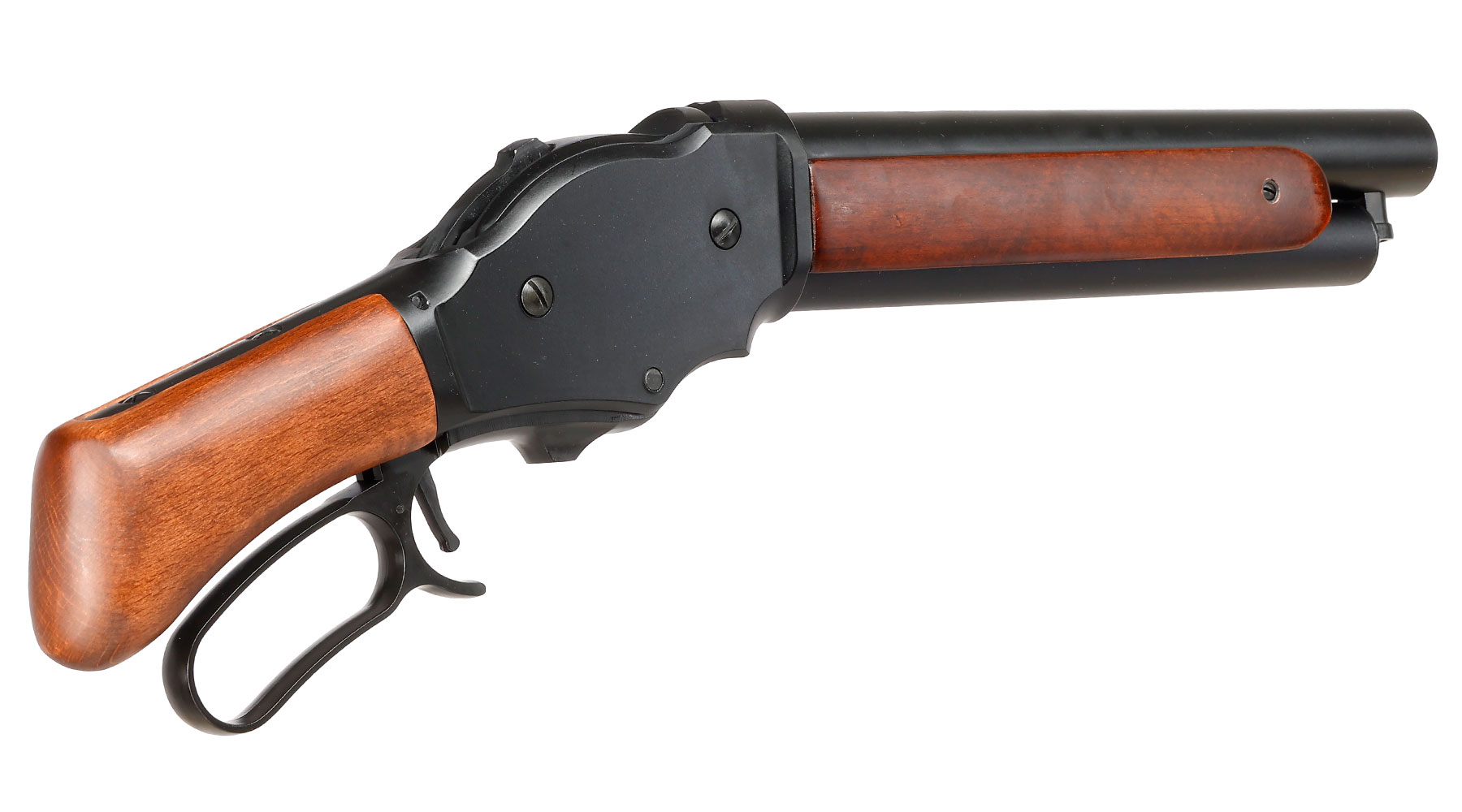 Golden Eagle M1887 Shorty Gas Lever Action mit Hlsenauswurf 6mm BB schwarz - Echtholz Version Bild 4