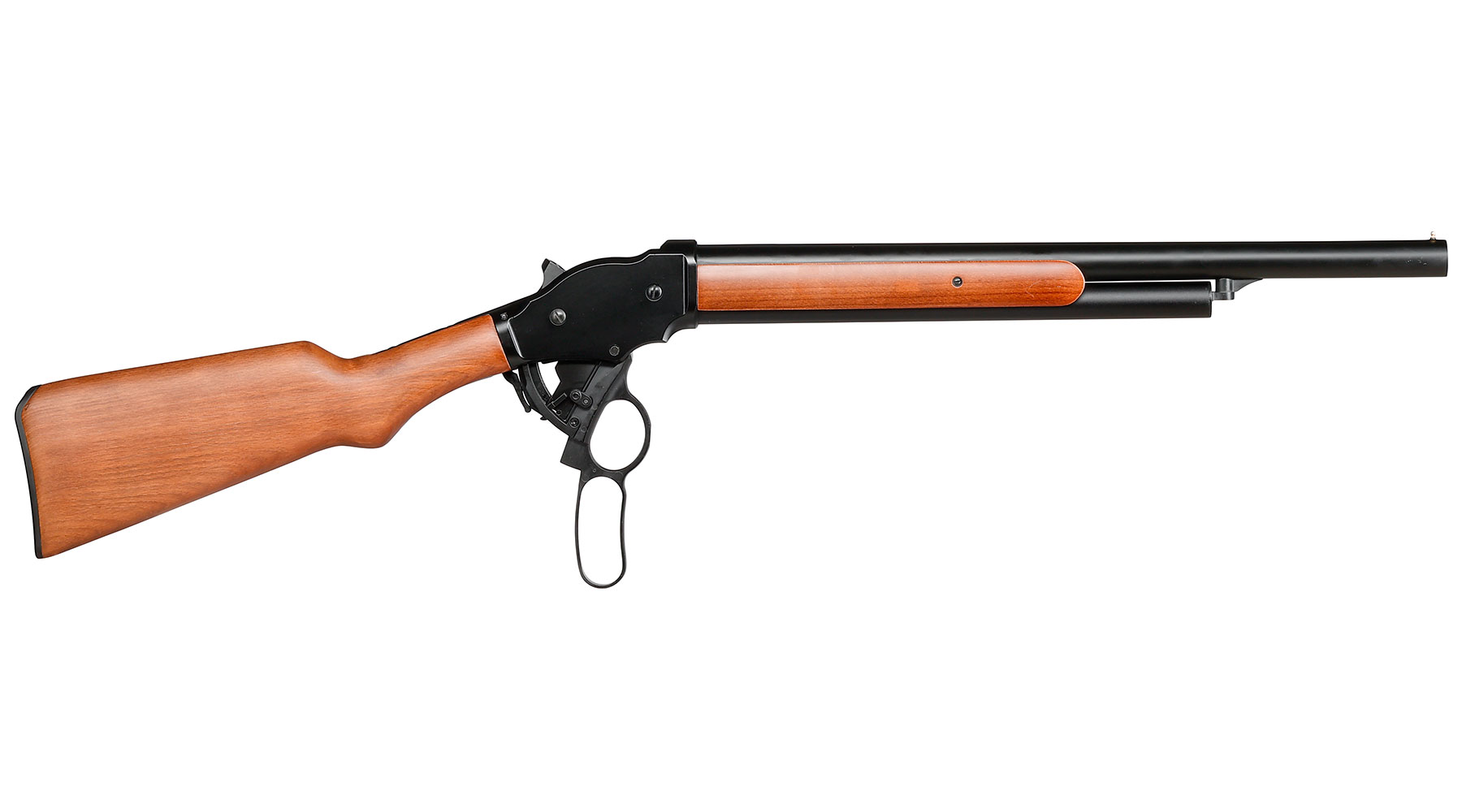 Golden Eagle M1887 Rifle Gas Lever Action mit Hlsenauswurf 6mm BB schwarz - Echtholz Version Bild 3