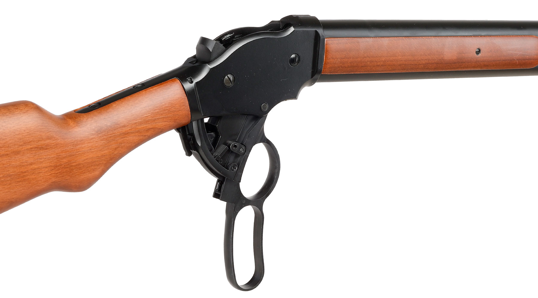 Golden Eagle M1887 Rifle Gas Lever Action mit Hlsenauswurf 6mm BB schwarz - Echtholz Version Bild 9