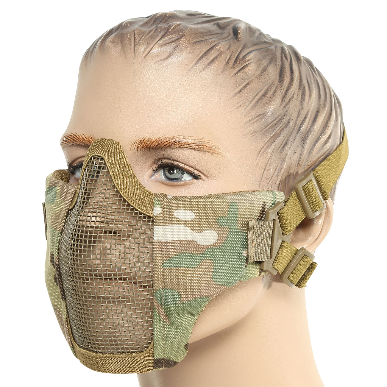 Camouflage Camo Airsoft Mesh Maske Schutzmaske Halbmaske Softair Paintball 