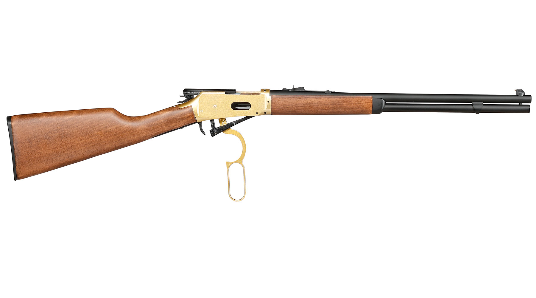 Double Bell M1894 Western Rifle mit Hlsenauswurf Vollmetall CO2 6mm BB gold - Echtholz-Version Bild 3