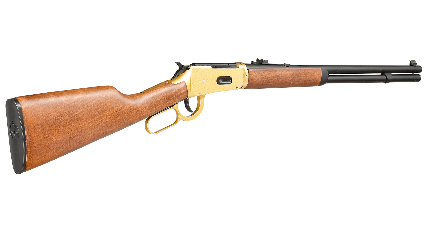 Double Bell M1894 Western Rifle mit Hlsenauswurf Vollmetall CO2 6mm BB gold - Echtholz-Version Bild 4