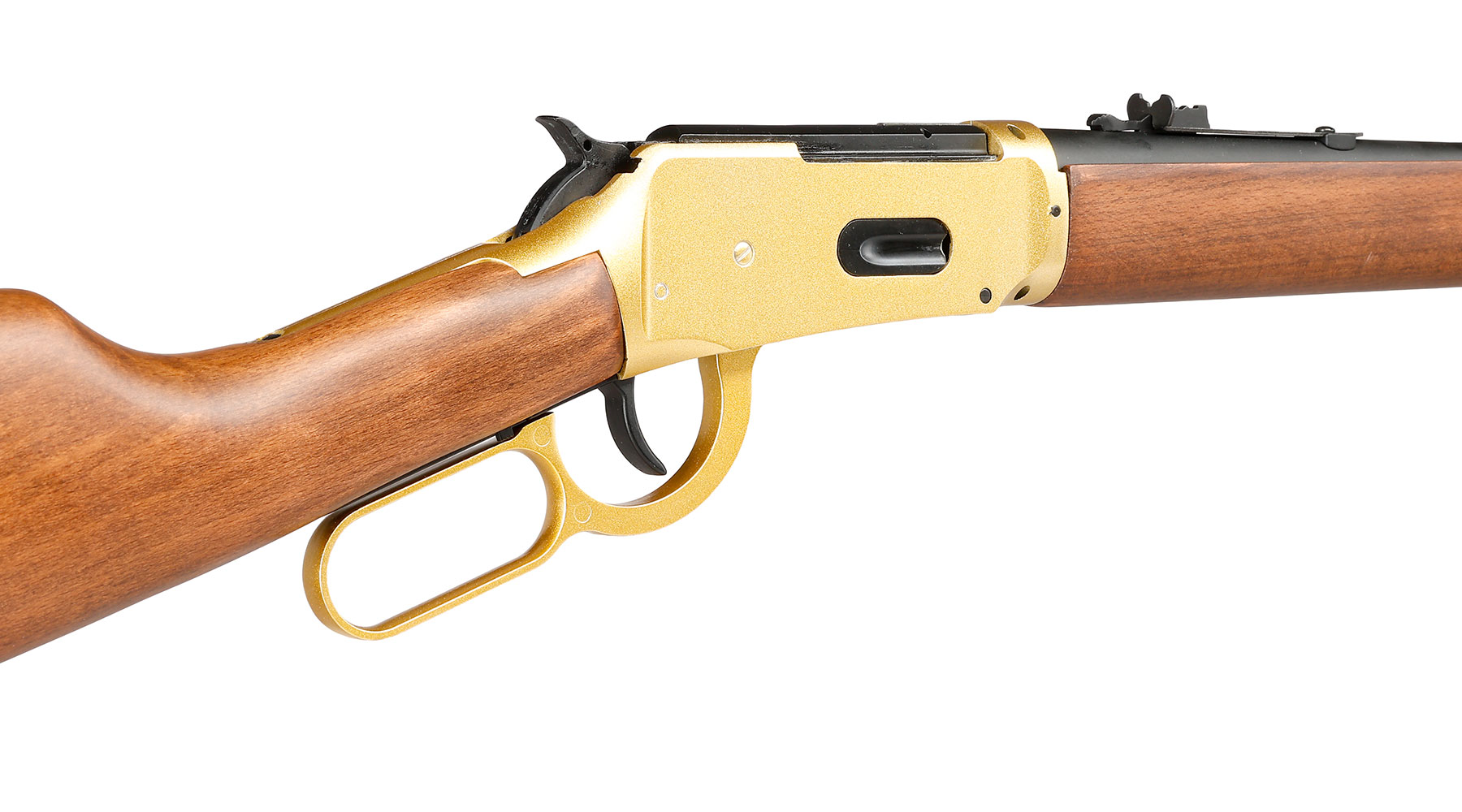 Double Bell M1894 Western Rifle mit Hlsenauswurf Vollmetall CO2 6mm BB gold - Echtholz-Version Bild 9