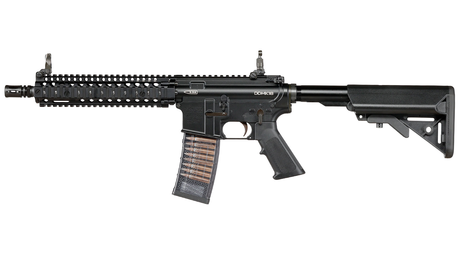 EMG / Cyma Daniel Defense MK18 MOD1 Vollmetall CGS T8-System Gas-Blow-Back 6mm BB schwarz Bild 1
