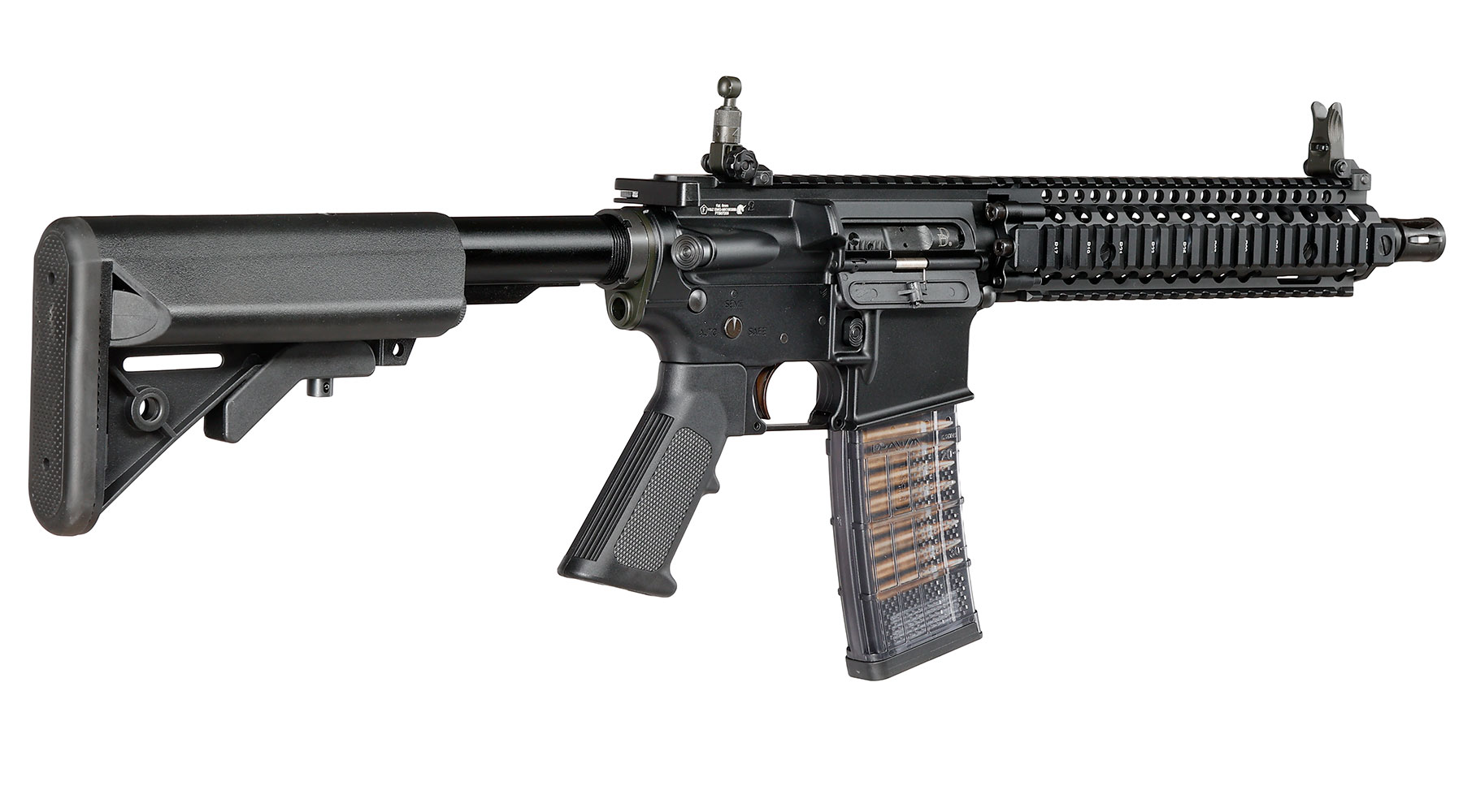 EMG / Cyma Daniel Defense MK18 MOD1 Vollmetall CGS T8-System Gas-Blow-Back 6mm BB schwarz Bild 3