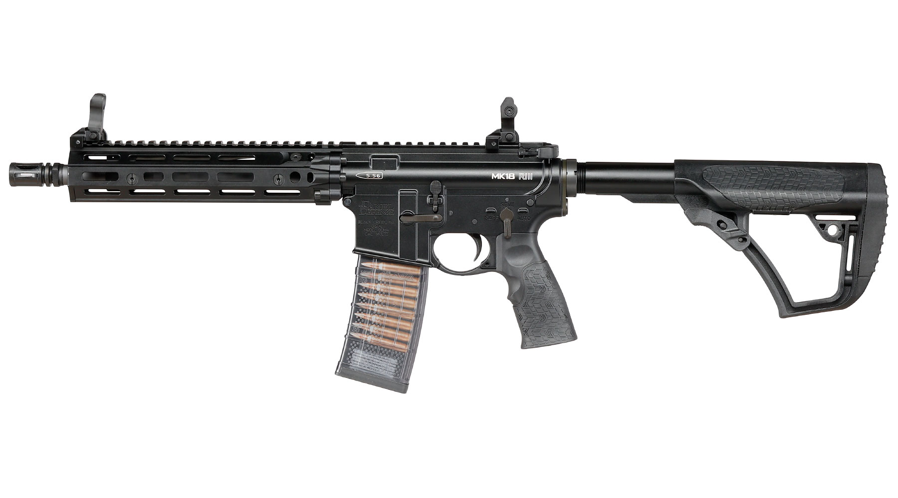 EMG / Cyma Daniel Defense MK18 RIII PDW Vollmetall CGS T8-System Gas-Blow-Back 6mm BB schwarz Bild 1