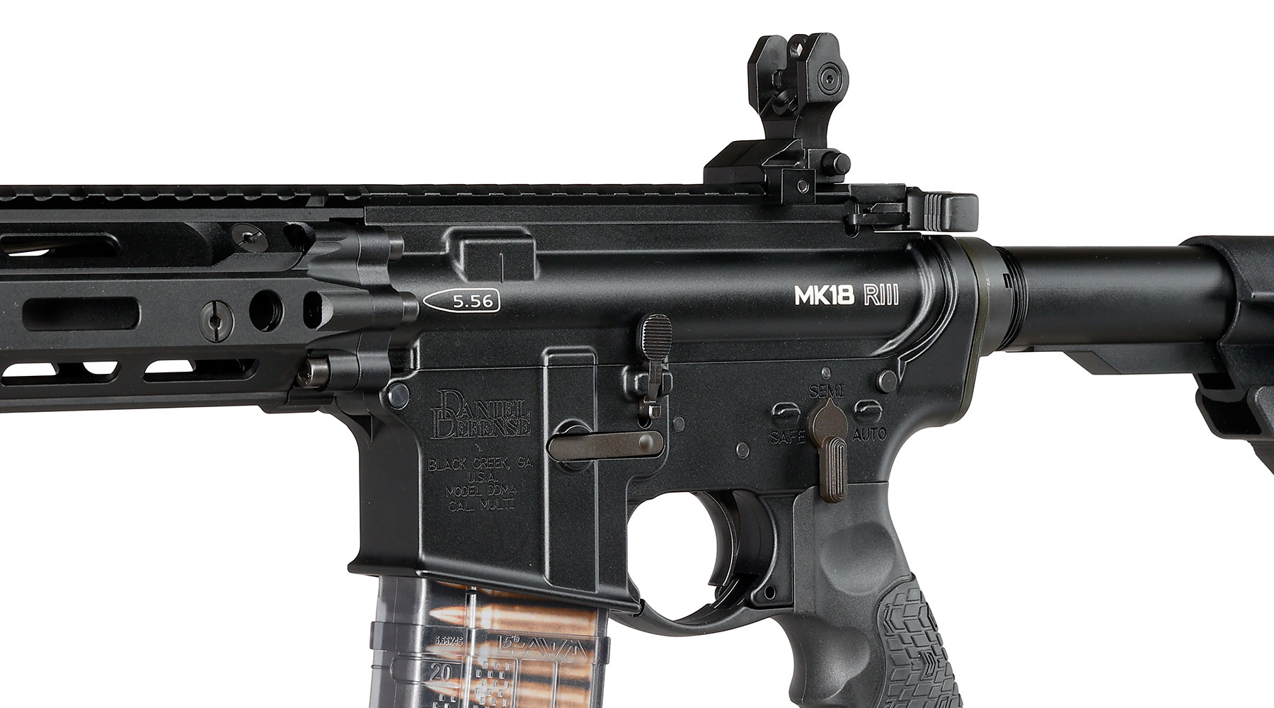 EMG / Cyma Daniel Defense MK18 RIII PDW Vollmetall CGS T8-System Gas-Blow-Back 6mm BB schwarz Bild 7