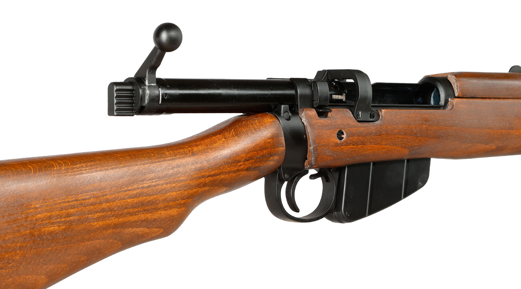 Double Bell Airsoft Lee-Enf. SMLE No.1 MK3 Bolt-Action Springer Gewehr mit Hlsenauswurf 6mm BB Echtholz-Version Bild 9