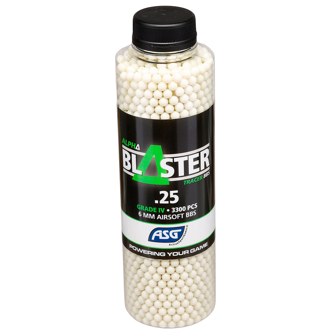 ASG Alpha Blaster Tracer Grade IV Precision BBs 0,25g 3.300er Flasche grn Bild 2