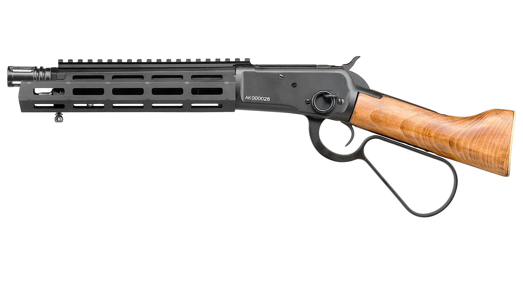 A&K M1873R Medium LOCK Unterhebelrepetiergewehr Gas-Bolt-Action 6mm BB schwarz - Echtholz Version Bild 2