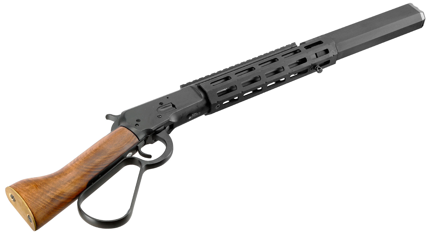 A&K M1873R Medium LOCK Unterhebelrepetiergewehr Gas-Bolt-Action 6mm BB schwarz - Echtholz Version Bild 6