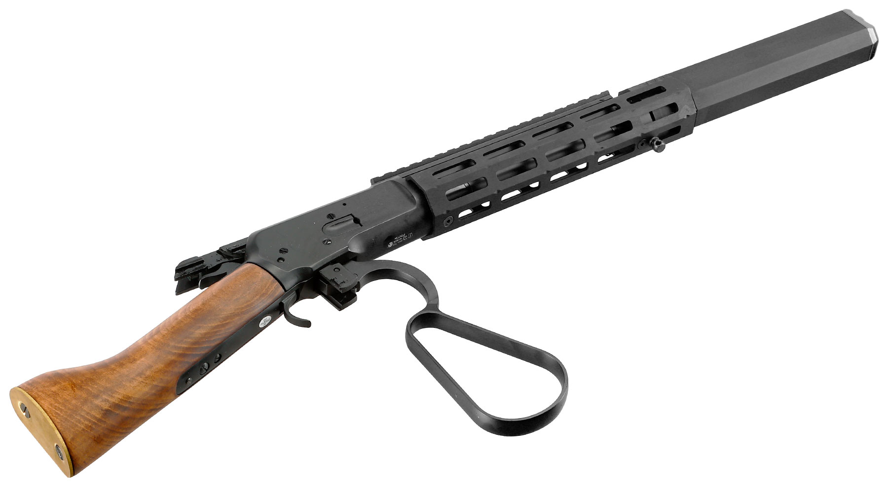 A&K M1873R Medium LOCK Unterhebelrepetiergewehr Gas-Bolt-Action 6mm BB schwarz - Echtholz Version Bild 7
