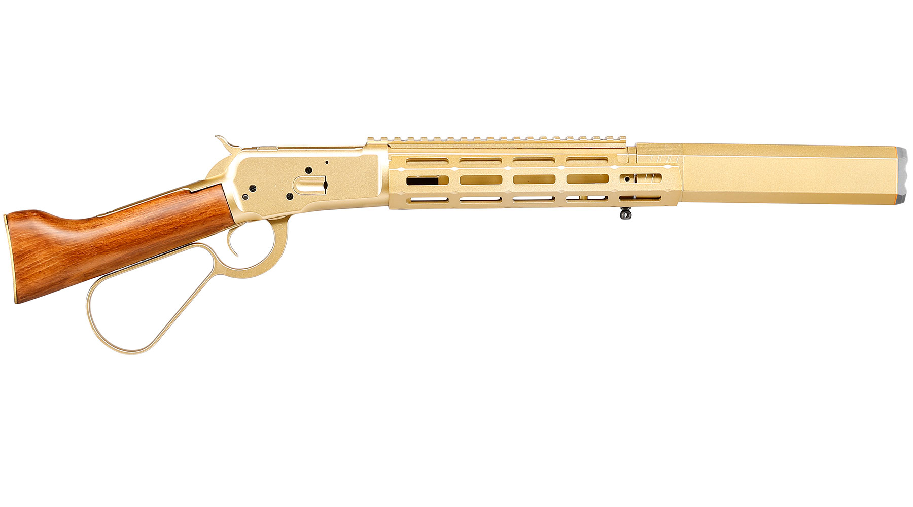 A&K M1873R Medium LOCK Unterhebelrepetiergewehr Gas-Bolt-Action 6mm BB gold - Echtholz Version Bild 3