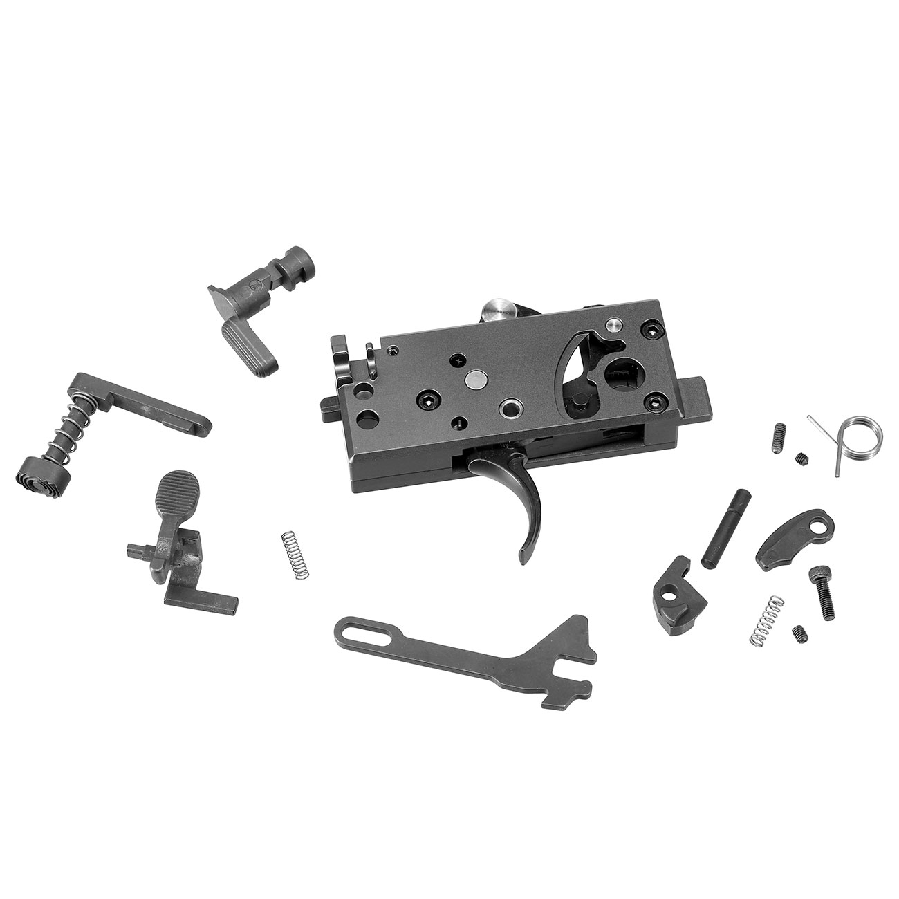 Guns Modify CNC Evo Aluminium Abzugseinheit mit Stahl Innenteile f. Tokyo Marui M4 MWS GBB Serie grau Bild 7