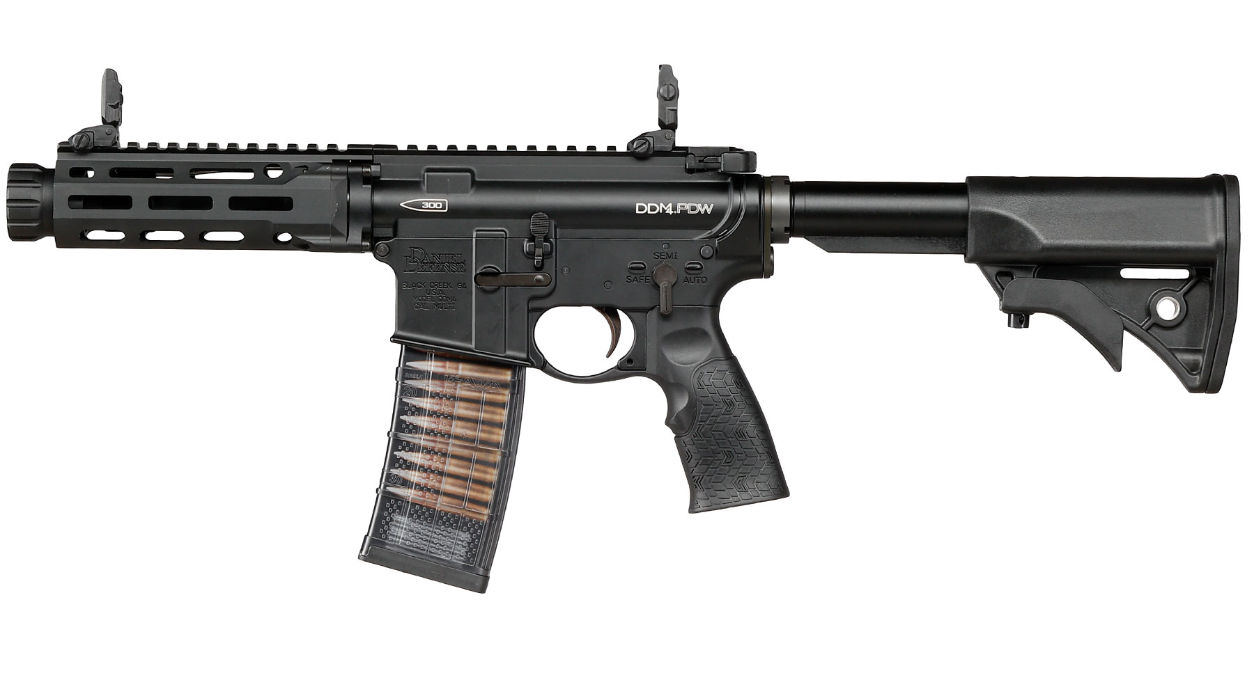 EMG / Cyma Daniel Defense DDM4 300BLK PDW Vollmetall CGS T8-System Gas-Blow-Back 6mm BB schwarz Bild 1