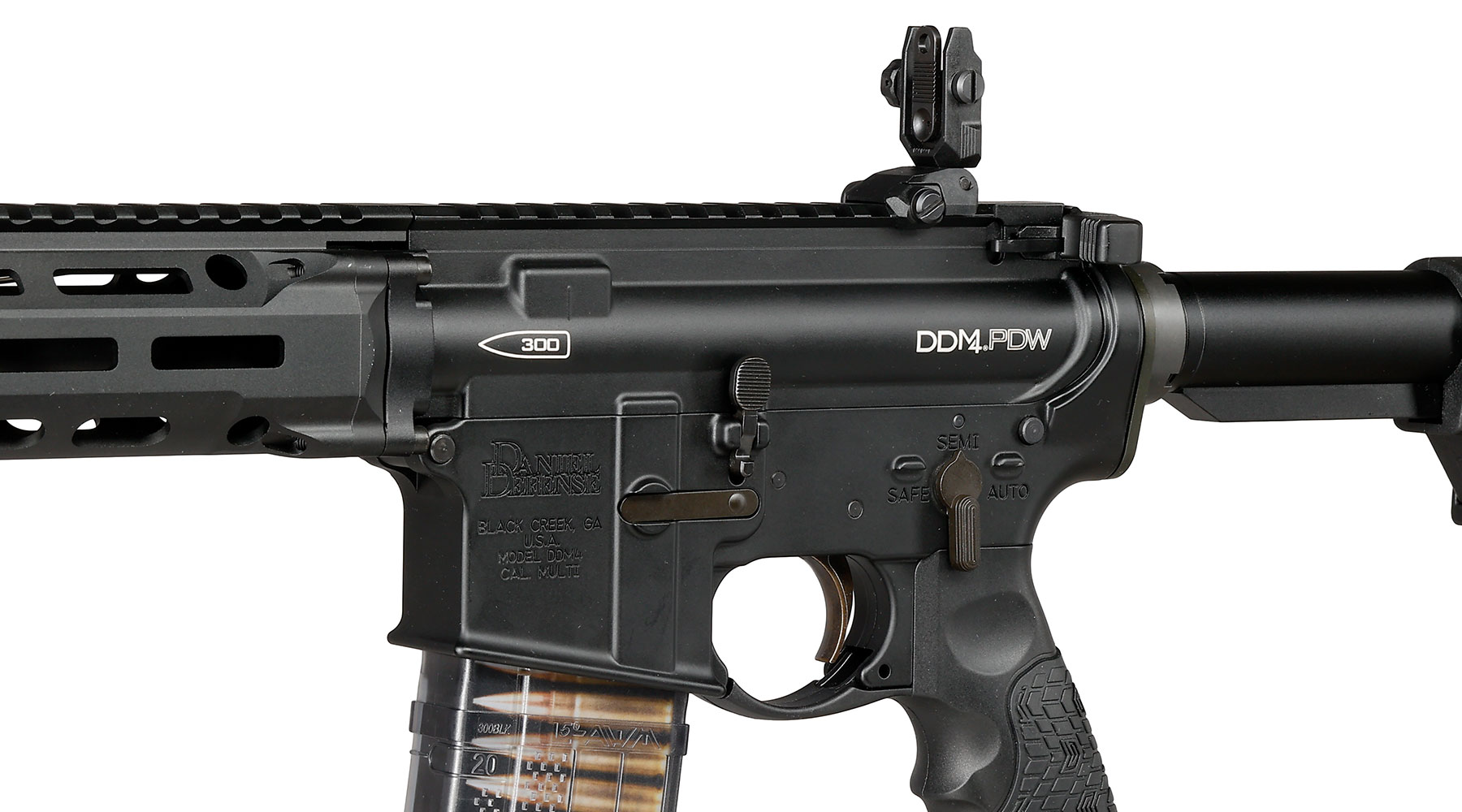 EMG / Cyma Daniel Defense DDM4 300BLK PDW Vollmetall CGS T8-System Gas-Blow-Back 6mm BB schwarz Bild 7