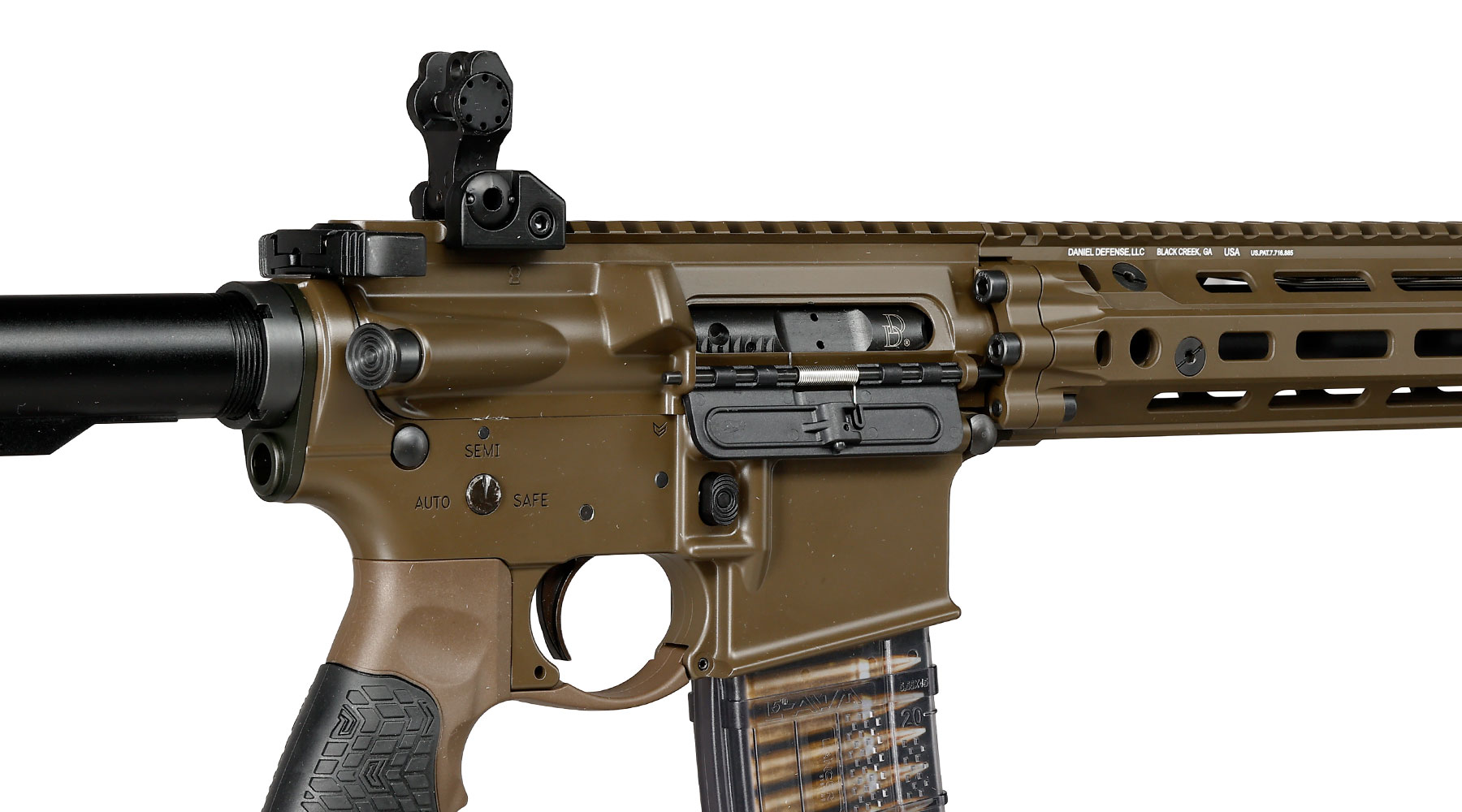 EMG / Cyma Daniel Defense M4A1 RIII Carbine Vollmetall CGS T8-System Gas-Blow-Back 6mm BB braun Bild 8