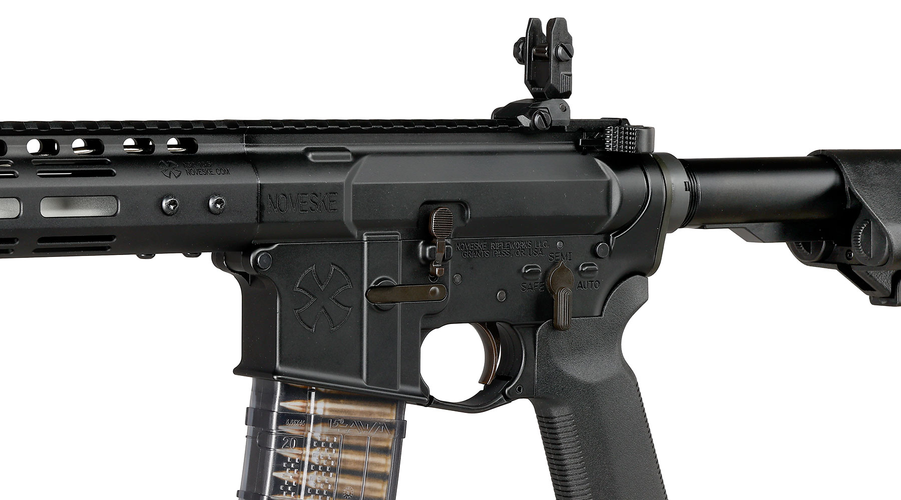 EMG / Cyma Noveske N4 12,5 Zoll GEN3 Vollmetall CGS T8-System Gas-Blow-Back 6mm BB schwarz Bild 7