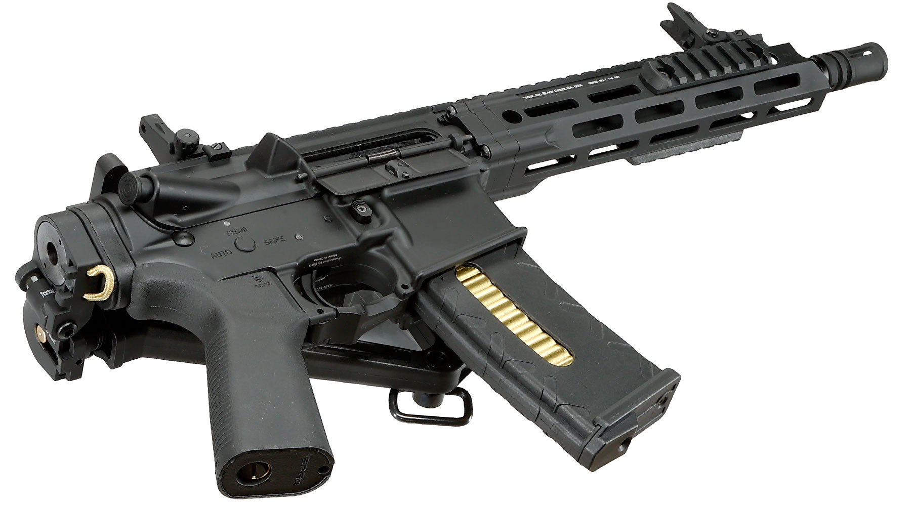 APS / EMG Daniel Defense DDM4 V7P Pistol Vollmetall GBox GBB 6mm BB schwarz Bild 4
