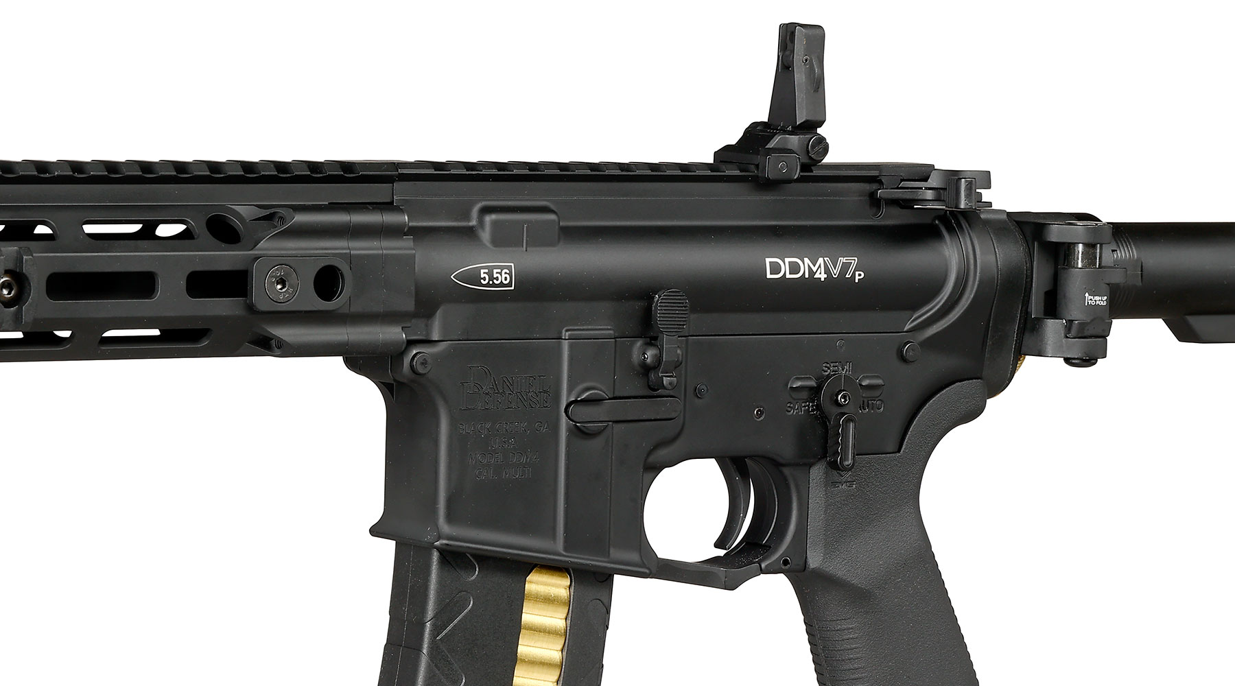APS / EMG Daniel Defense DDM4 V7P Pistol Vollmetall GBox GBB 6mm BB schwarz Bild 8