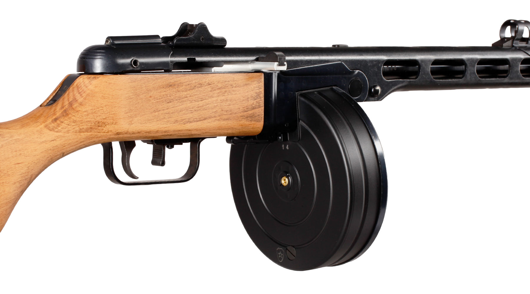 VFC PPSH-41 Vollmetall Echtholz Gas-Blow-Back 6mm BB schwarz Bild 7