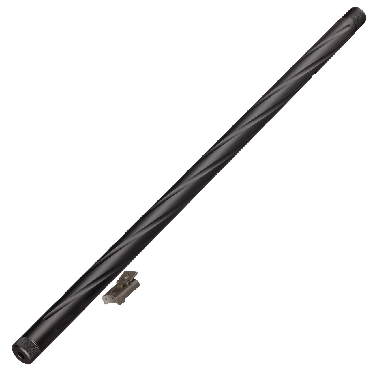 Action Army Aluminium Twisted Bull Barrel Auenlauf Set Long f. Maruzen Type 96 Gewehre schwarz