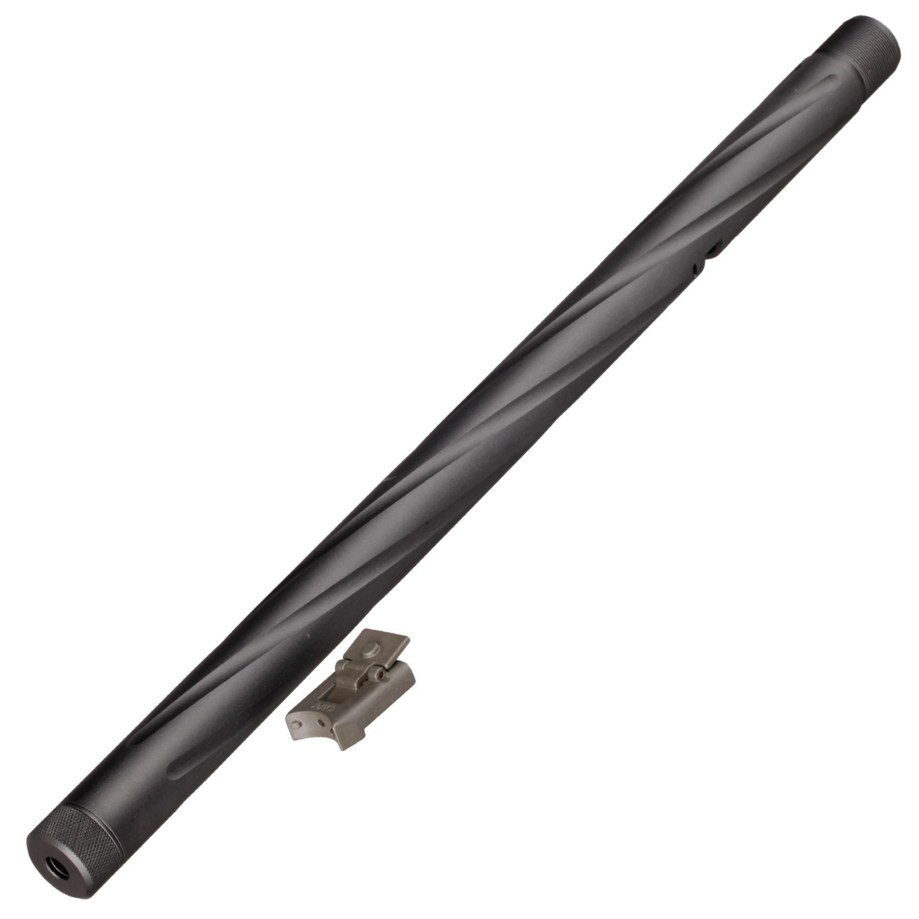 Action Army Aluminium Twisted Bull Barrel Auenlauf Set Short f. Maruzen Type 96 Gewehre schwarz