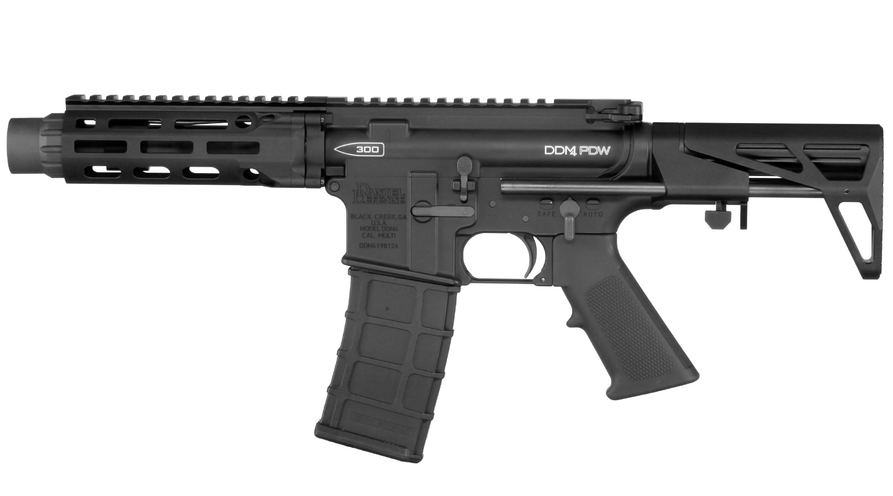 GHK Daniel Defense DDM4 300BLK PDW Vollmetall Gas-Blow-Back 6mm BB schwarz - Version 3 Bild 2