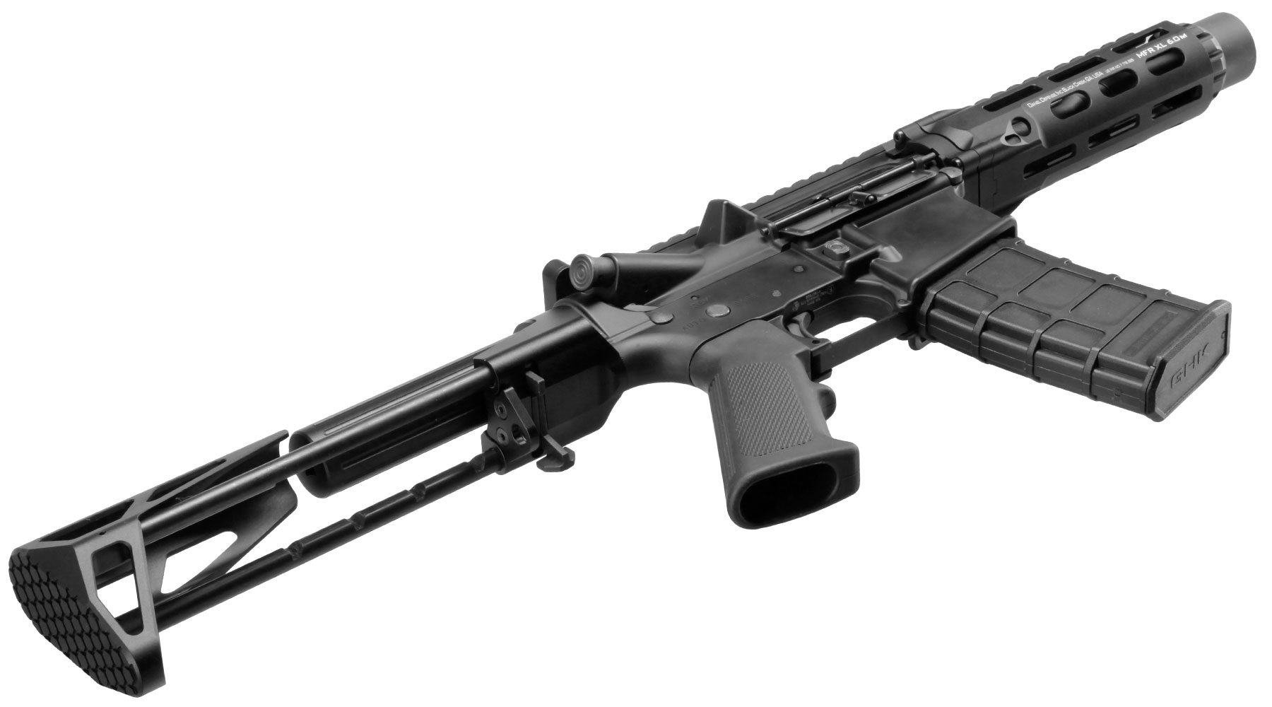 GHK Daniel Defense DDM4 300BLK PDW Vollmetall Gas-Blow-Back 6mm BB schwarz - Version 3 Bild 6