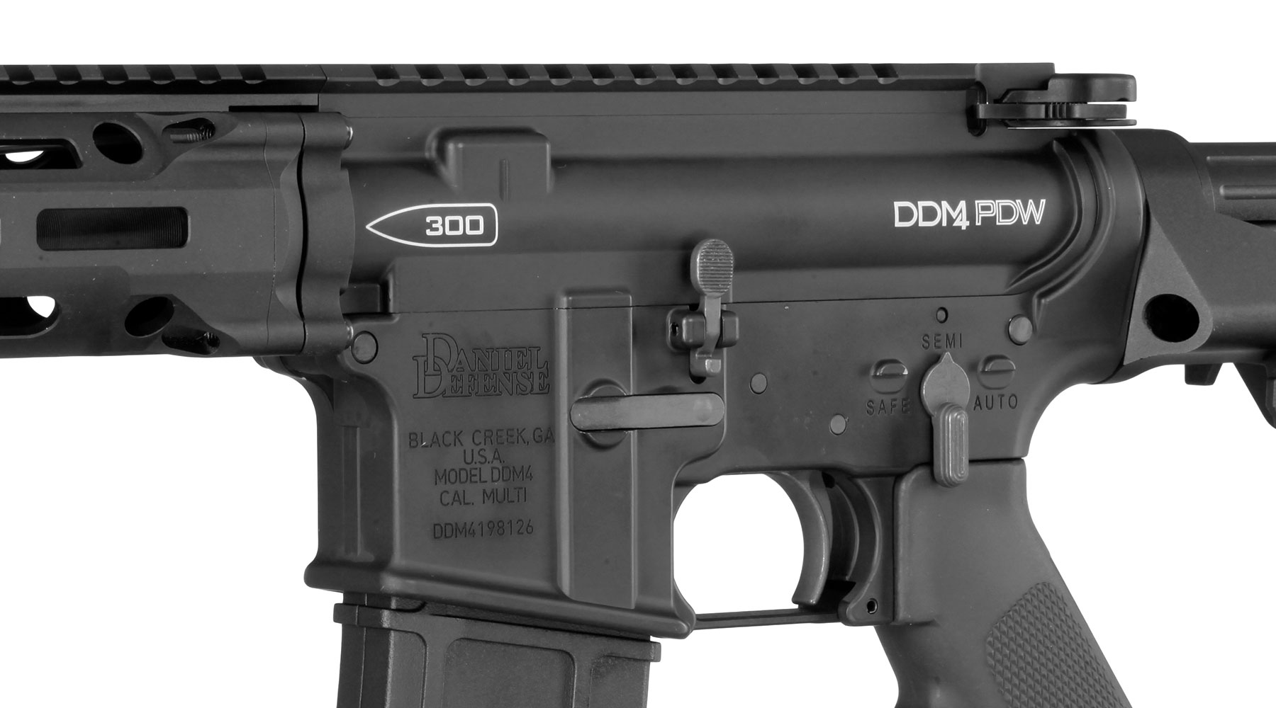 GHK Daniel Defense DDM4 300BLK PDW Vollmetall Gas-Blow-Back 6mm BB schwarz - Version 3 Bild 8